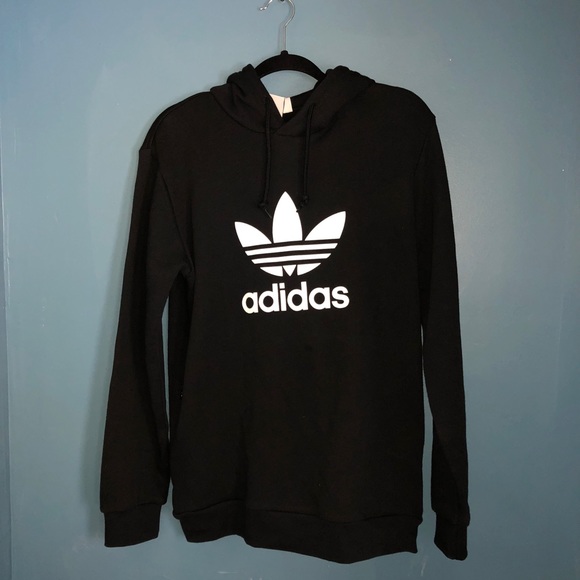 adidas Other - Adidas original trefoil logo hoodie size S black
